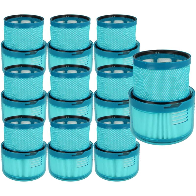 foto del prodotto 10x filtro compatibile con dyson gen5 detect absolute, detect aspirapolvere - filtro aria di scarico, turchese bianco - vhbw