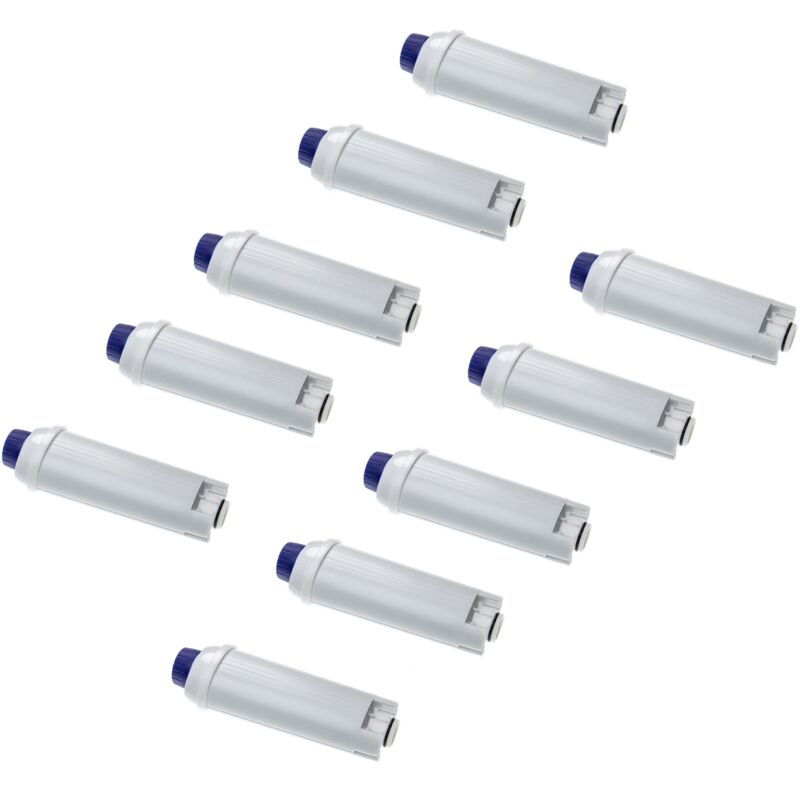 foto del prodotto 10x filtro dell acqua compatibile con delonghi ecam 21.110.b, ecam 21.110.sb macchina da caff automatica, macchinetta per espresso bianco blu