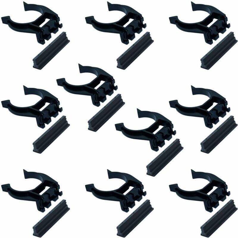 foto del prodotto 10x gancio per battiscopa zoccolo cucina universale clip per piedini 28mm della zoccalatura plastica zoccolino montaggio rapido a scatto molle