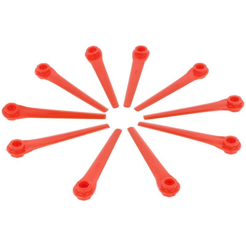 foto del prodotto 10x lama di ricambio compatibile con gardena accucut 450li 8841, 450li 8841 20 tagliabordi rosso, in plastica vhbw