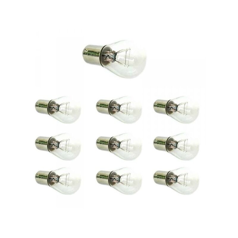 foto del prodotto 10x lampade alogene s25 p21 5w 24v bay15d doppio filamento stop posizione camion