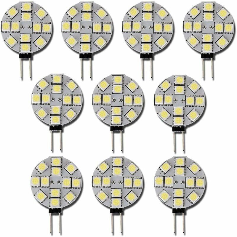 foto del prodotto 10x lampadina led g4 dc 12v non dimmerabile bianca 6000k lampadina di ricambio lampada alogena da 20w per cucina camper rimorchio barca
