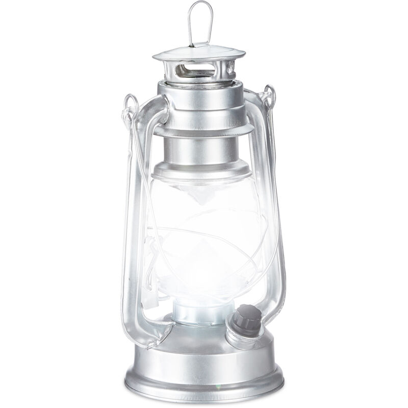 foto del prodotto 10x lanterna led, lampada decorativa retrò per finestre o da giardino, a batteria, argentato
