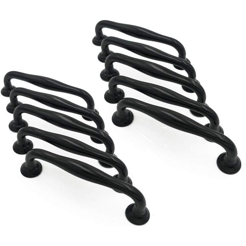 foto del prodotto 10x maniglie e pomelli per cassetti, maniglie per ante di mobili da cucina, cassetti di armadi, mobili da camera da letto, distanza dal centro 96 mm