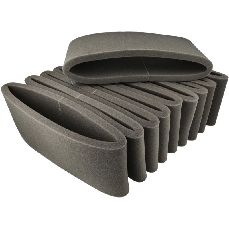 foto del prodotto 10x prefiltro compatibile con makita dvc 157l aspirapolvere filtro per aspirapolvere, smorzamento del rumore vhbw