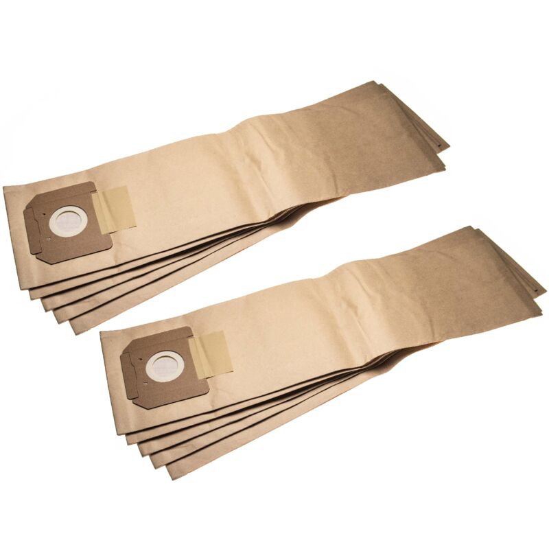 foto del prodotto 10x sacchetti compatibile con k rcher nt 561 eco, nt 561 eco craft, nt 561 eco m, nt 561 eco te aspirapolvere in carta, 75,5cm x 20cm, marrone