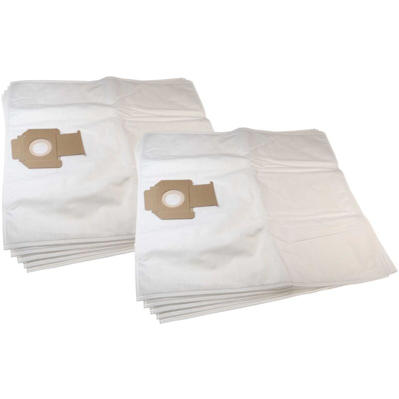 foto del prodotto 10x sacchetti compatibile con nilfisk attix 30-0h pc, 30-2m pc, 30-2m xc, 40-01 pc inox aspirapolvere - in microfibra, 64cm x 58cm, bianco - vhbw