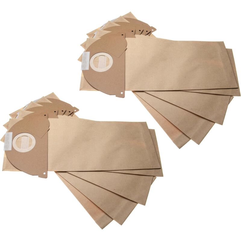 foto del prodotto 10x sacchetti sostituisce k rcher 6.904 167.0, 69041670 per aspirapolvere in carta, 42,4cm x 16,9cm, color sabbia vhbw
