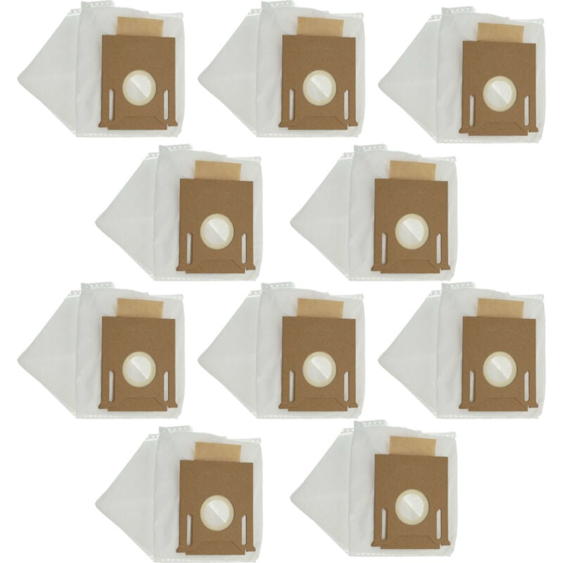 foto del prodotto 10x sacchetto compatibile con ecovacs deebot ozmo t8, t9, t8 aivi, t8 aivi aspirapolvere robot microfibra, 30cm x 16,5cm bianco vhbw