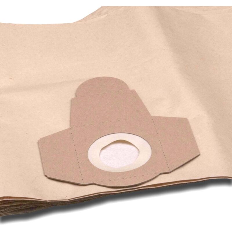 foto del prodotto 10x sacchetto compatibile con einhell hps 1300, duo 1250, mx vc 1215s, hps 1300 1 aspirapolvere carta, 47,5cm x 30cm marrone vhbw