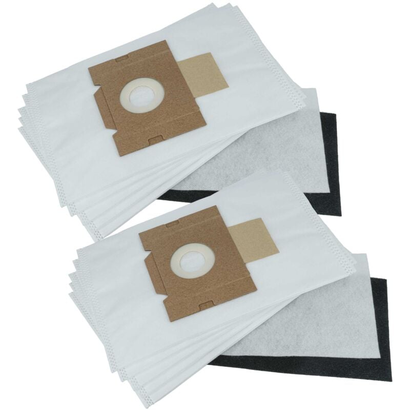 foto del prodotto 10x sacchetto compatibile con fakir sc 190, sc 210, sc ko power aspirapolvere - microfibra, 29cm x 17,9cm bianco - vhbw