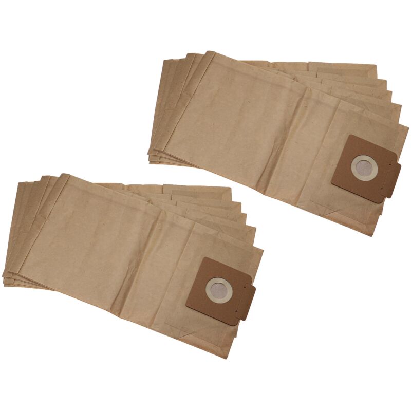 foto del prodotto 10x sacchetto compatibile con k rcher t 10 1, t 12 1, t10 1 professional, t 12 1 adv aspirapolvere 42cm x 22cm marrone vhbw