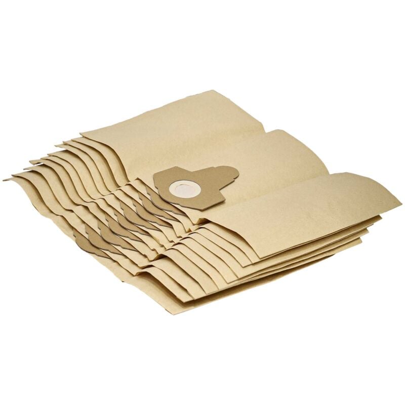 foto del prodotto 10x sacchetto compatibile con liv bidon, jazz 20 p, jazz automatic aspirapolvere in carta, 38cm x 24,5cm, marrone vhbw