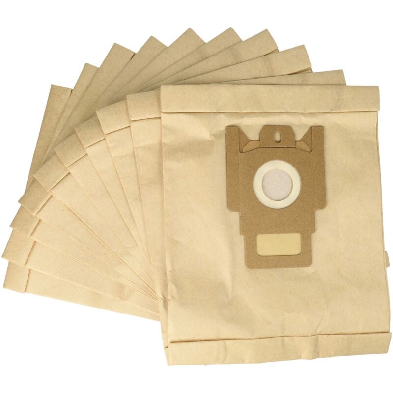 foto del prodotto 10x sacchetto compatibile con miele control s140, ambiente plus aspirapolvere - carta, typ m, 28cm x 19,5cm color sabbia - vhbw
