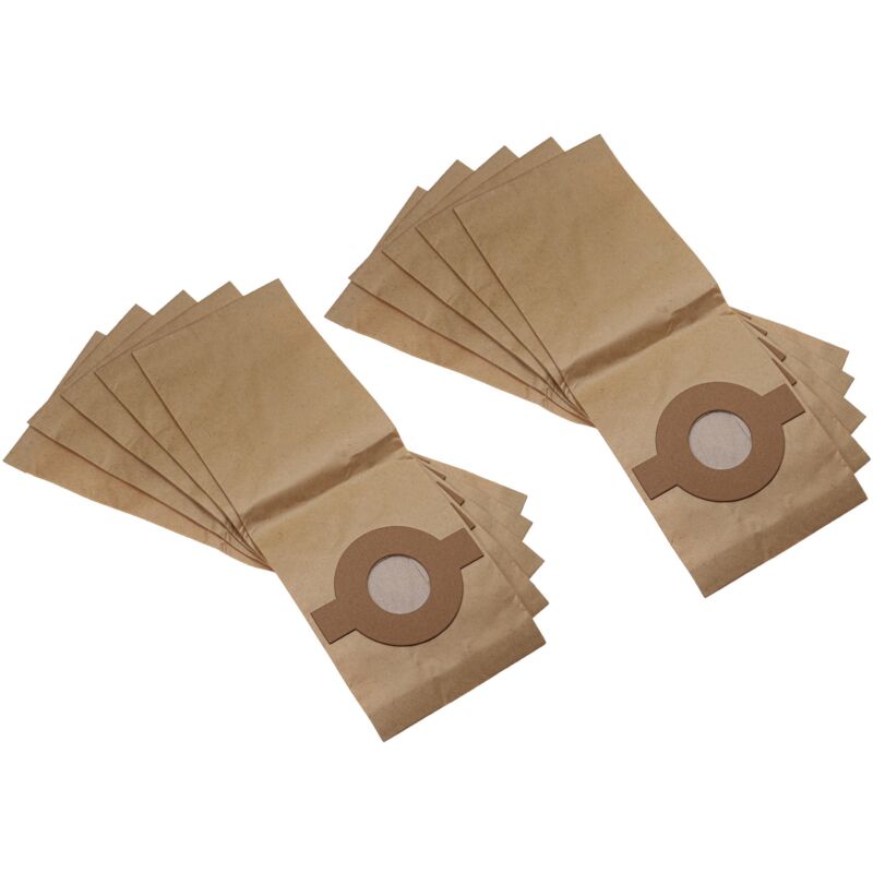 foto del prodotto 10x sacchetto compatibile con nilfisk alto wap buddy 15, wap buddy 18 aspirapolvere 44cm x 16cm marrone vhbw