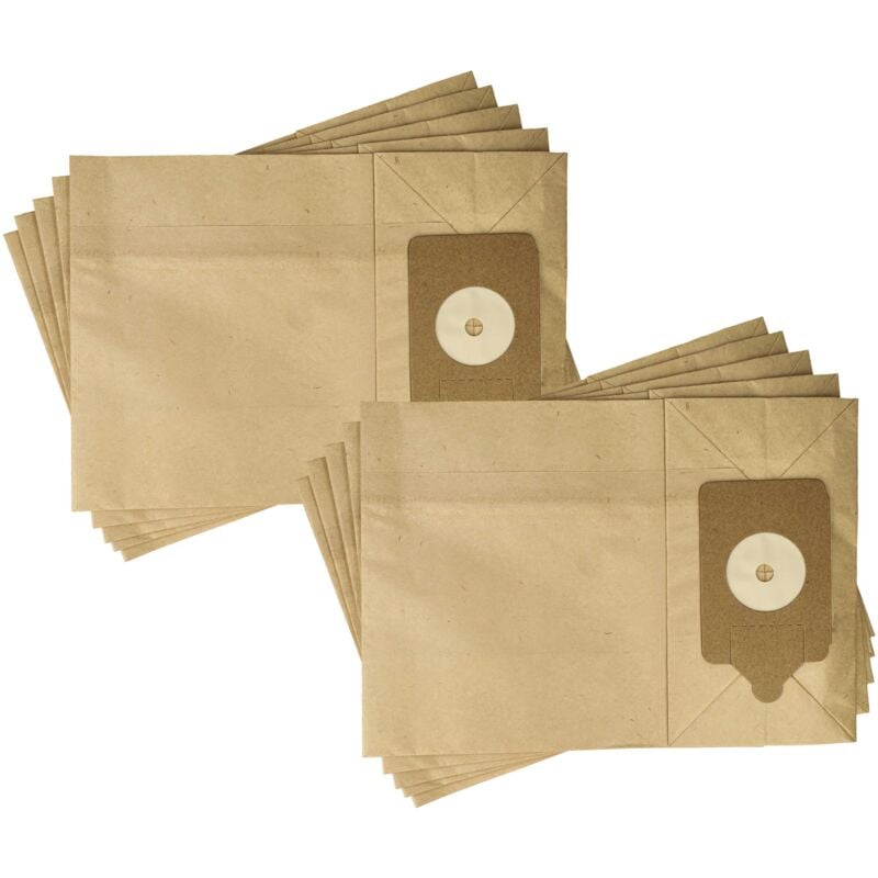 foto del prodotto 10x sacchetto compatibile con numatic nqs 200, nqs 200 t, nqs 250, nsp 180 a, nsr 200 a aspirapolvere 32,6cm x 23,25cm marrone vhbw