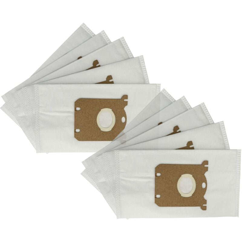 foto del prodotto 10x sacchetto compatibile con philips city line fc8400 fc8499, chicago, barcelona aspirapolvere microfibra cartone, 29cm x 16cm bianco vhbw