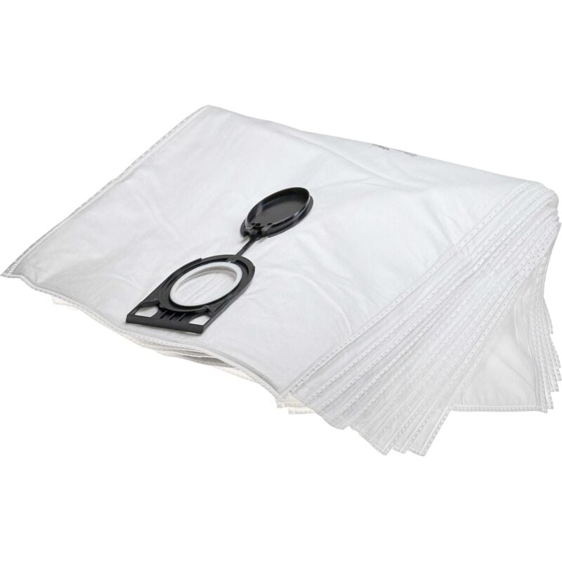 foto del prodotto 10x sacchetto compatibile con romus vacrom aspirapolvere microfibra, 66,4cm x 39,6cm bianco vhbw
