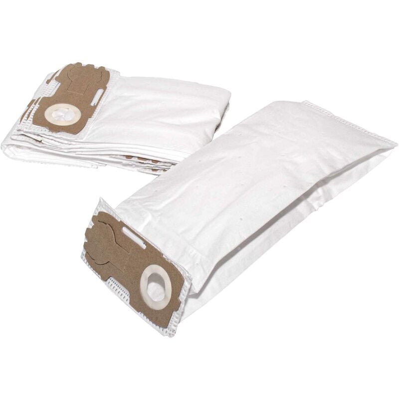 foto del prodotto 10x sacchetto compatibile con vorwerk folletto vk 120, vk 121, vk 122, vk121, vk122 aspirapolvere in microfibra, 21,5cm x 18cm, bianco vhbw