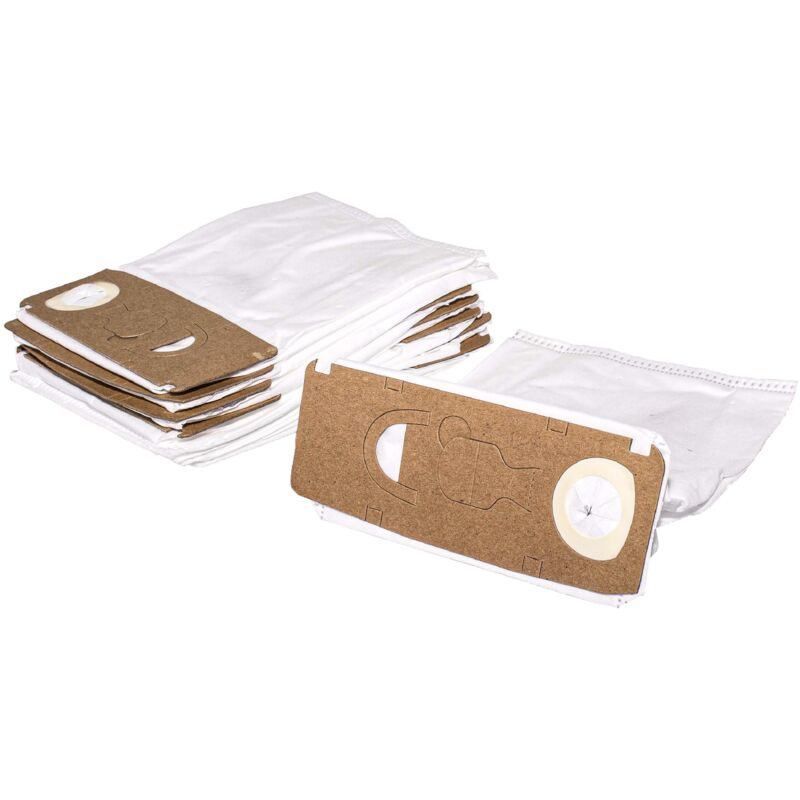 foto del prodotto 10x sacchetto compatibile con vorwerk folletto vk130, vk131, vk 130, vk 131, vk130sc aspirapolvere in microfibra, 31cm x 22cm, bianco vhbw