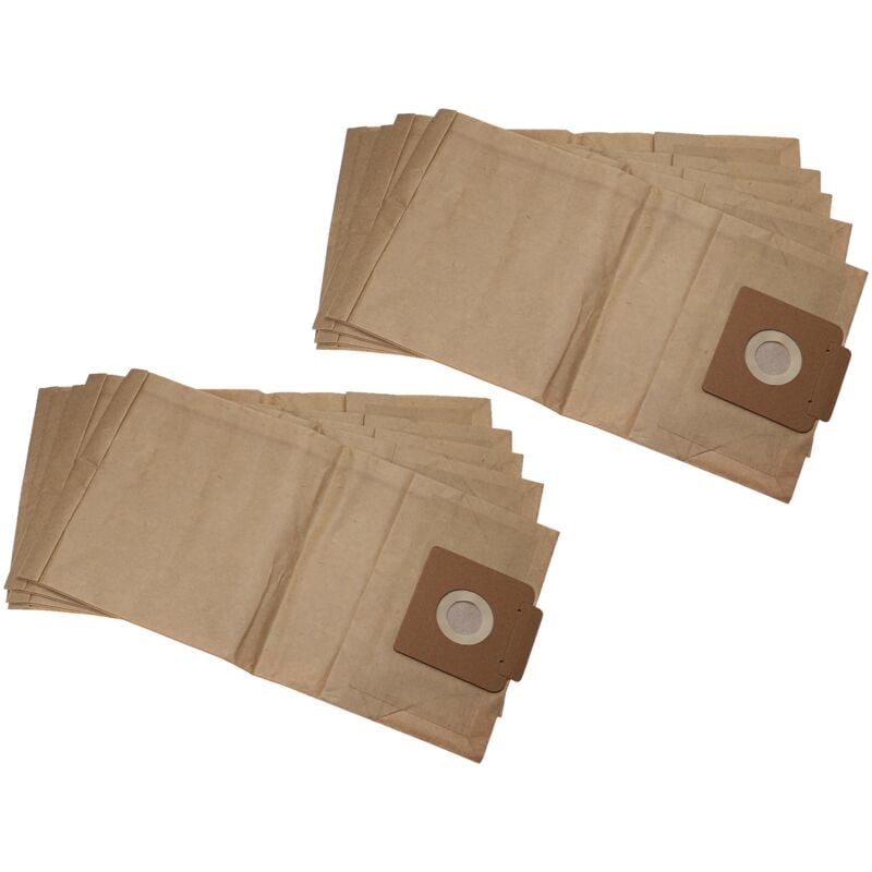 foto del prodotto 10x sacchetto compatibile con w rth tss 12, tss 12 eco, tss12 compact aspirapolvere 42cm x 22cm marrone vhbw