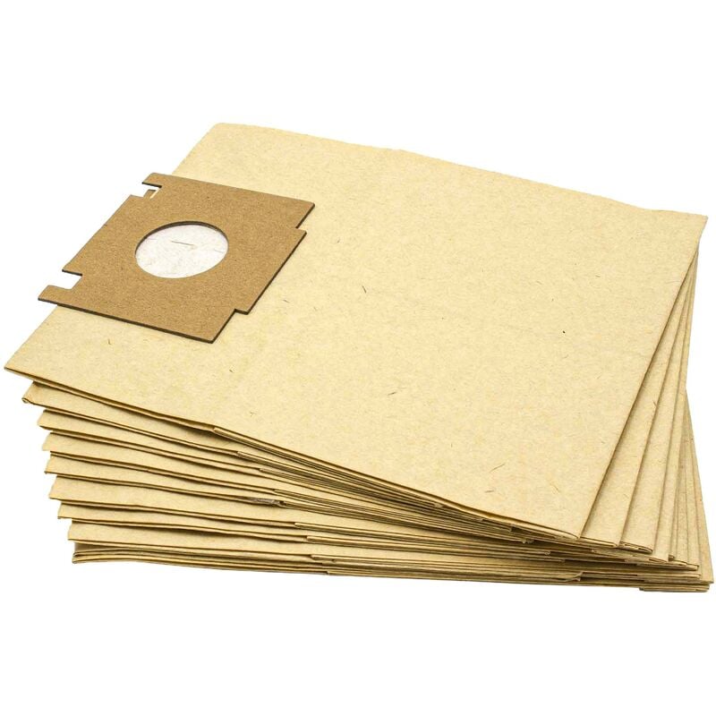 foto del prodotto 10x sacchetto dell aspirapolvere compatibile con rowenta ro 323 artec 1, ro 330 artec aspirapolvere in carta, 23cm x 18cm, color sabbia vhbw