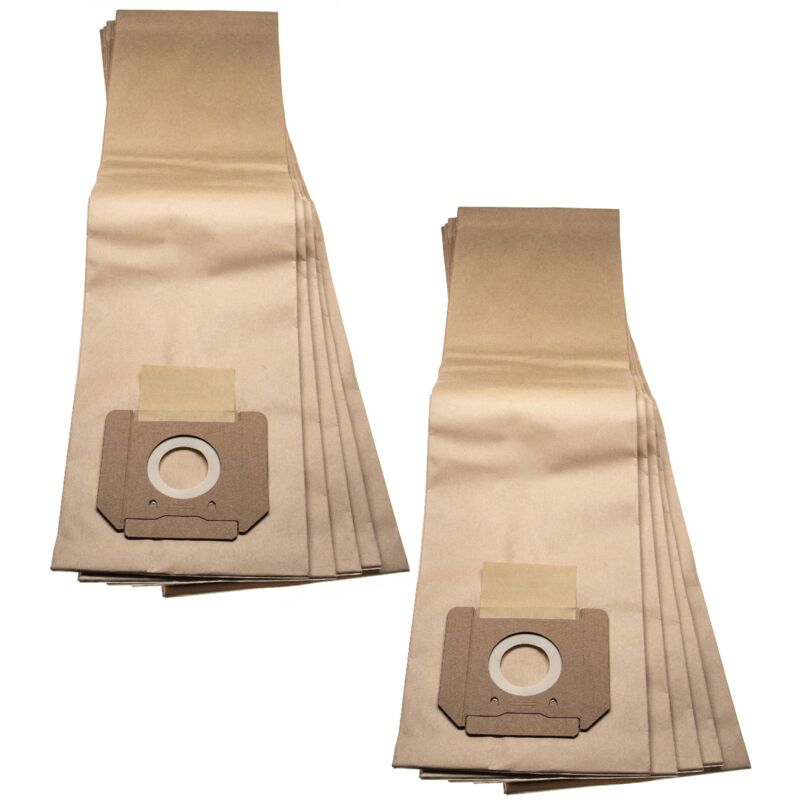 foto del prodotto 10x sacchetto sostituisce bosch 2607432036 per aspirapolvere in carta, 75,2cm x 20,2cm, marrone vhbw