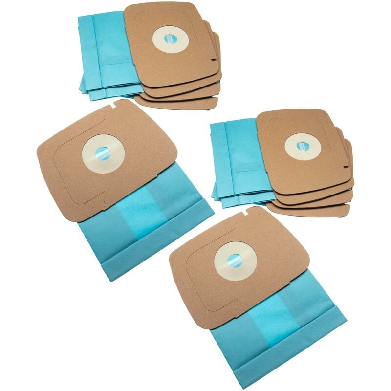 foto del prodotto 10x sacchetto sostituisce electrolux mistervac mv266 per aspirapolvere carta, 21cm x 16,2cm azzurro vhbw
