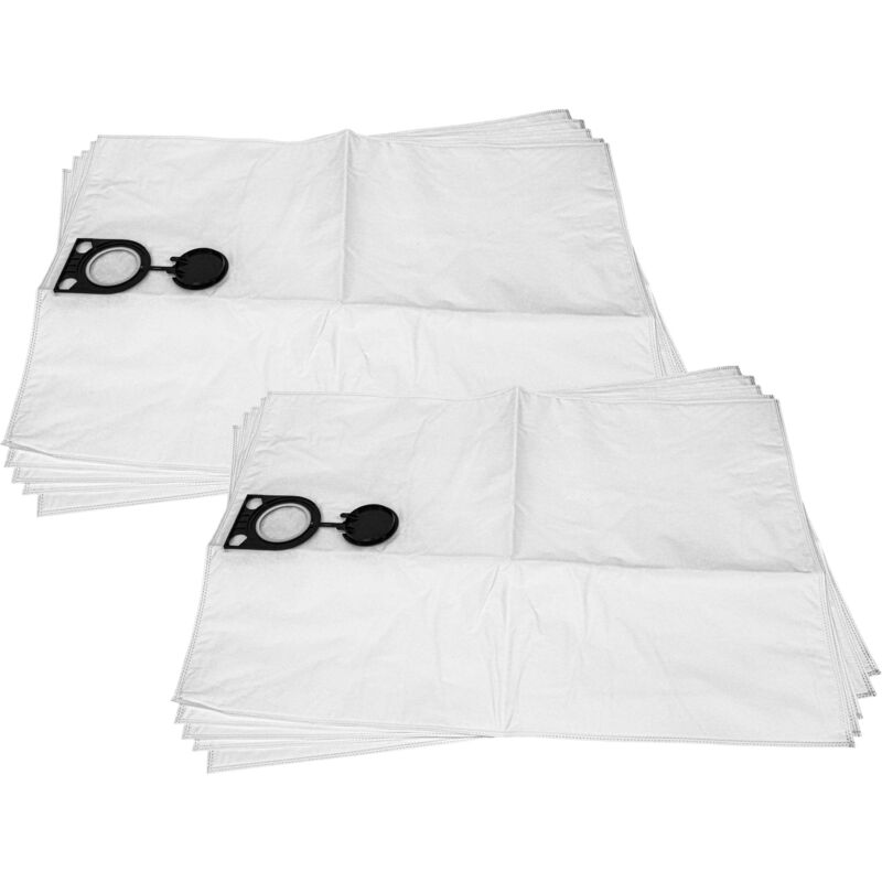 foto del prodotto 10x sacchetto sostituisce milwaukee 4932373621 per aspirapolvere tessuto non tessuto, 78,5cm x 52cm bianco vhbw