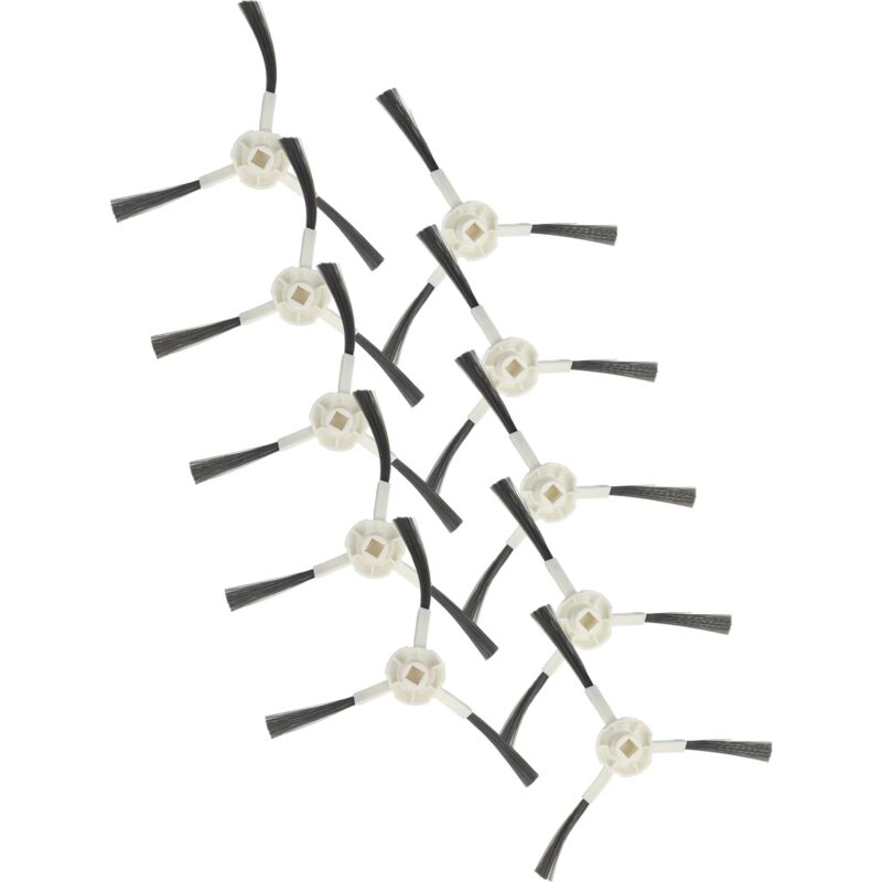 foto del prodotto 10x spazzola laterale compatibile con dreame l10, s10, x20, x10, w10s pro, s20 robot aspirapolvere set spazzole, grigio bianco vhbw