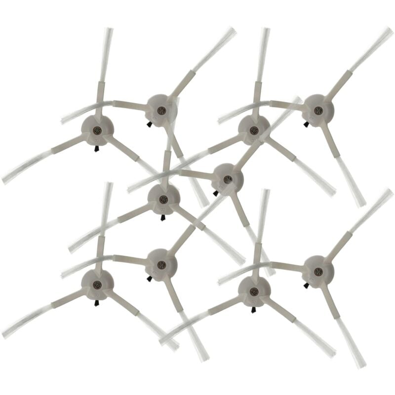 foto del prodotto 10x spazzola laterale compatibile con proscenic m7 pro, m7 robot aspirapolvere set spazzole, dx sx, bianco vhbw