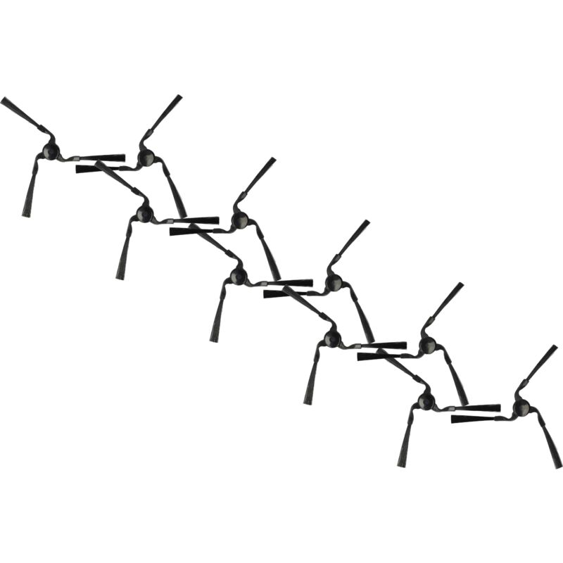 foto del prodotto 10x spazzola laterale compatibile con yujin ycr m05 10, 20, 30, , 50 robot aspirapolvere set spazzole, dx sx, nero vhbw