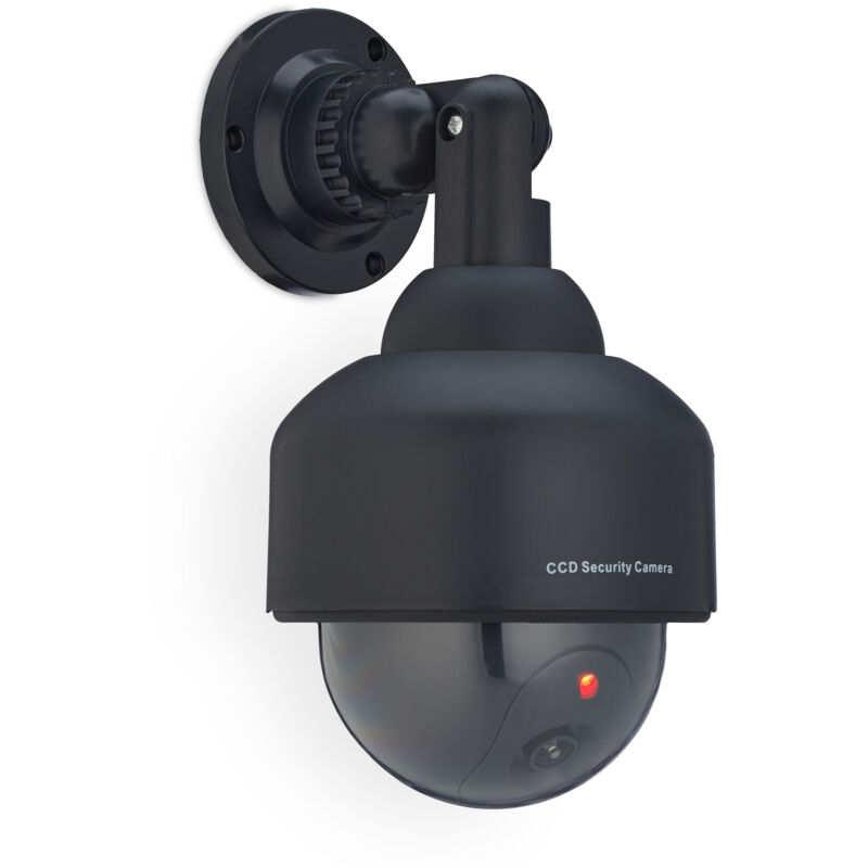 foto del prodotto 10x telecamera finta di sorveglianza, dummy camera, con led lampeggiante, hxlxp 23,5x12,5x14 cm, deterrente, nero