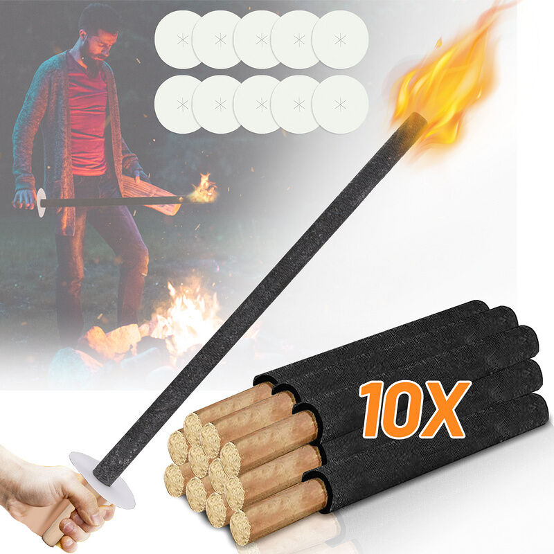 foto del prodotto 10x torches de jardin torches de cire party alliances pour amoureux temps de combustion 90 min randaco