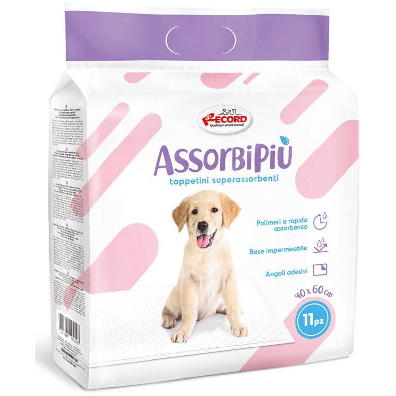 foto del prodotto 11 tappetini assorbipiù assorbenti per cani con angoli adesivi 40x60 cm