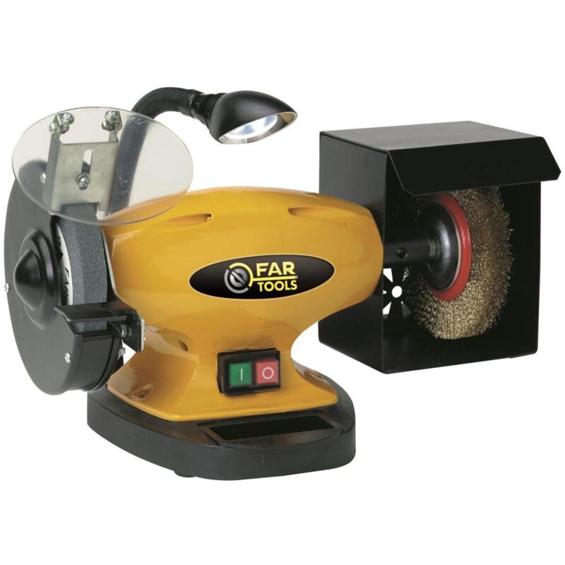 foto del prodotto 110255 mola da banco, 450 w, diametro 1 150 mm, diametro 2 150 mm fartools