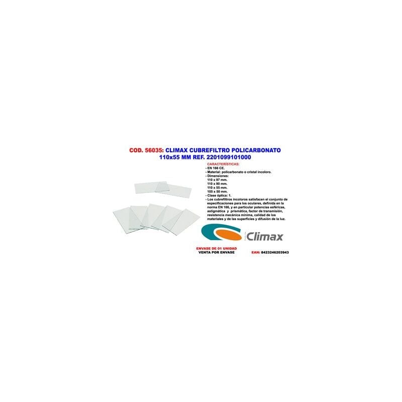 foto del prodotto 110x55 vetro in policarbonato incolore per maschera schermo. misura saldatura climax