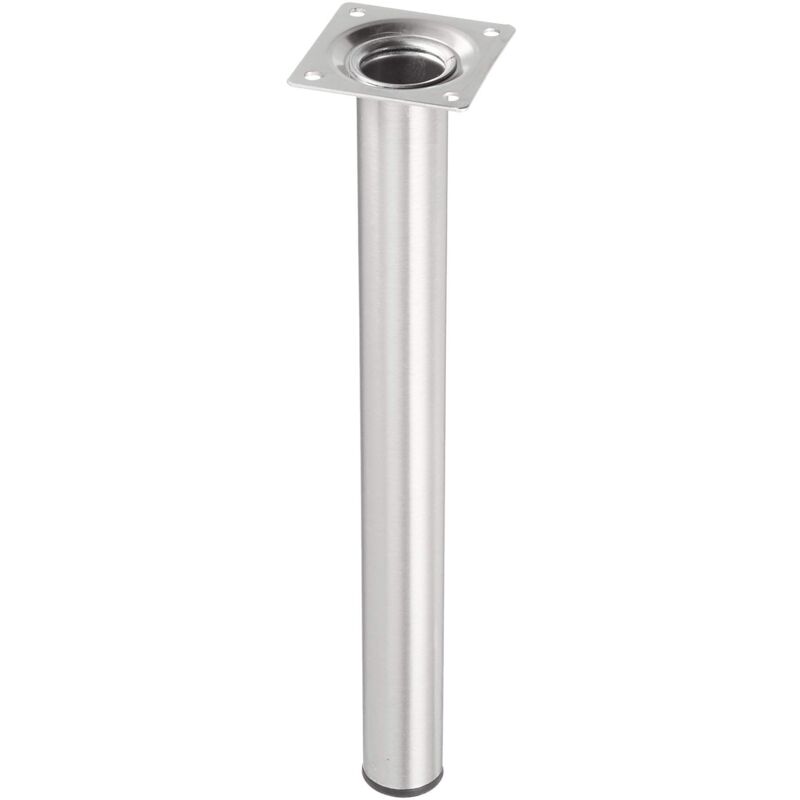 foto del prodotto 11100 00173 piastra in acciaio inox ottica, 300 mm lunghezza, 30 mm di diametro tubo tondo gambe di mobili include screw mounting, confezione da