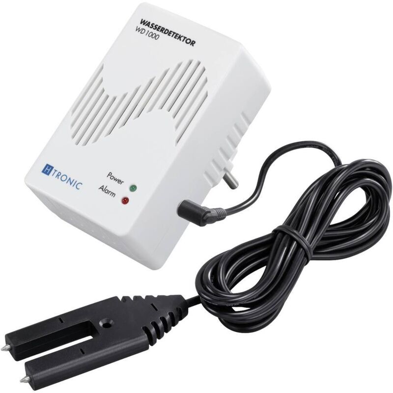 foto del prodotto 1114720 wd 1000 rilevatore acqua con sensore esterno via presa di corrente h tronic