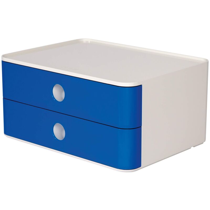 foto del prodotto 1120 14 smart box allison, cassettiera impilabile con 2 cassetti, colore royal blue han