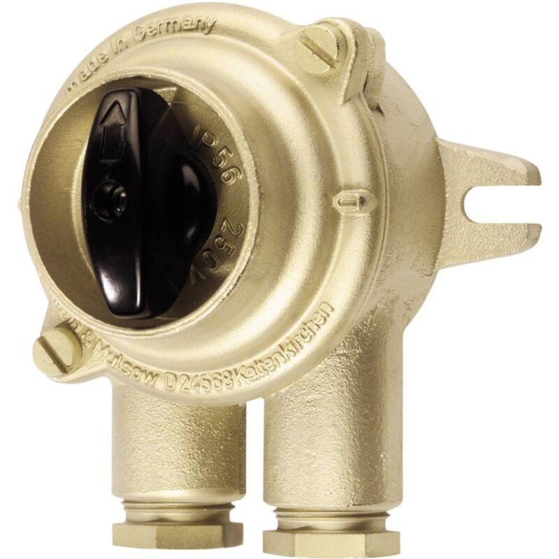 foto del prodotto 1133 we 10a 1xz14 interruttore hna, interruttore rotativo marittimo 10 a 250 v ac ottone 1 pz. wiska