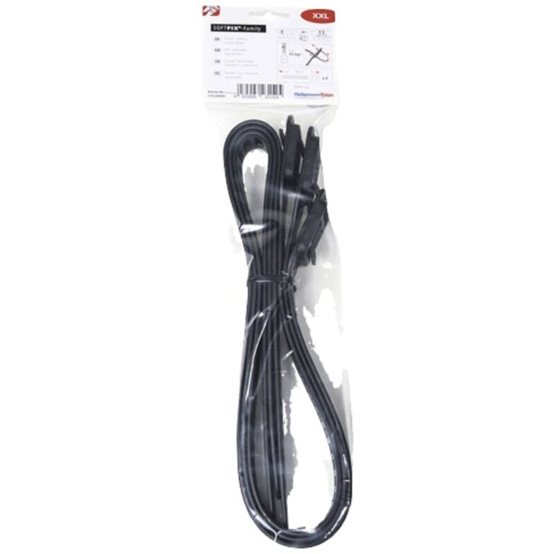 foto del prodotto 115 28898 softfix xxl tpu bk 3 fascetta per cavi 880 mm 28 mm nero 3 pz. hellermanntyton