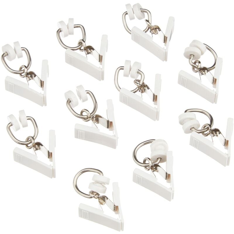 foto del prodotto 115 anello con clip, metallo, bianco, 15.9x8.8x0.1 cm, 20 unit gardinia