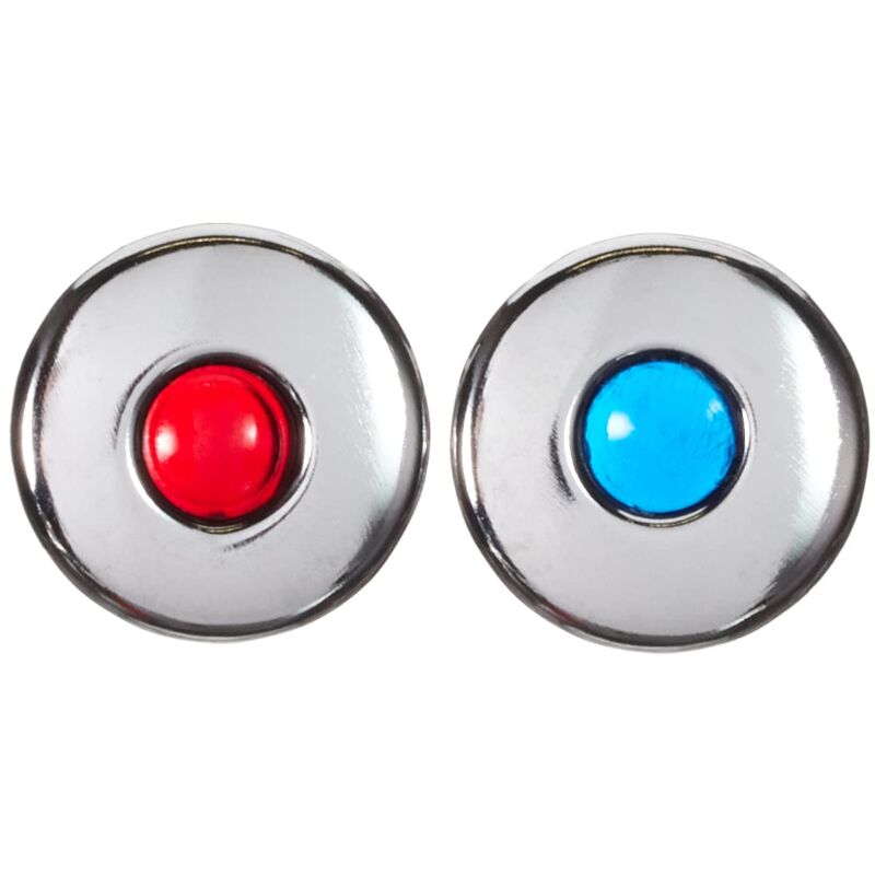 foto del prodotto 115485 set di 2 placchette tonde a graffa, con segnale rosso o blu, 16.7 mm diametro acquastilla