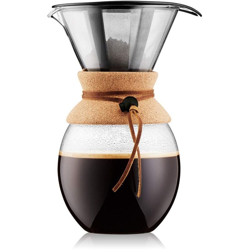 foto del prodotto 11593 109 caffettiera, vetro, sughero, 14,9 x 17,6 x 25,6 cm bodum