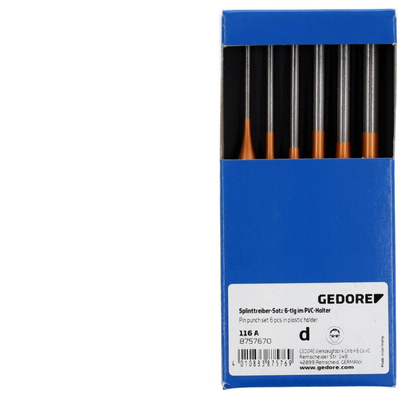 foto del prodotto 116 a set di punzonatori per cotterini da 6 pezzi in supporto pvc
