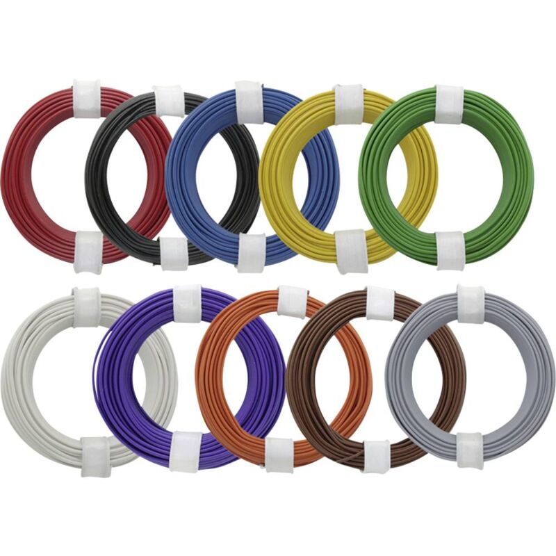 foto del prodotto 118 mix cavo per cablaggi 1 x 0.14 mm multicolore 1 kit donau elektronik