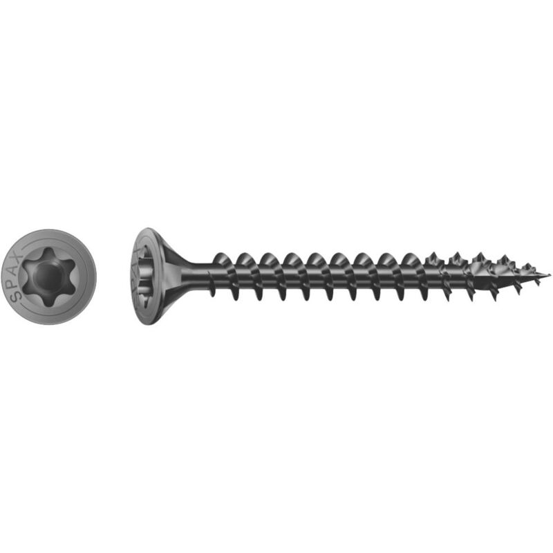 foto del prodotto 1191040500403 vite da legno 5 mm 40 mm t star plus acciaio nero blax 200 pz. spax