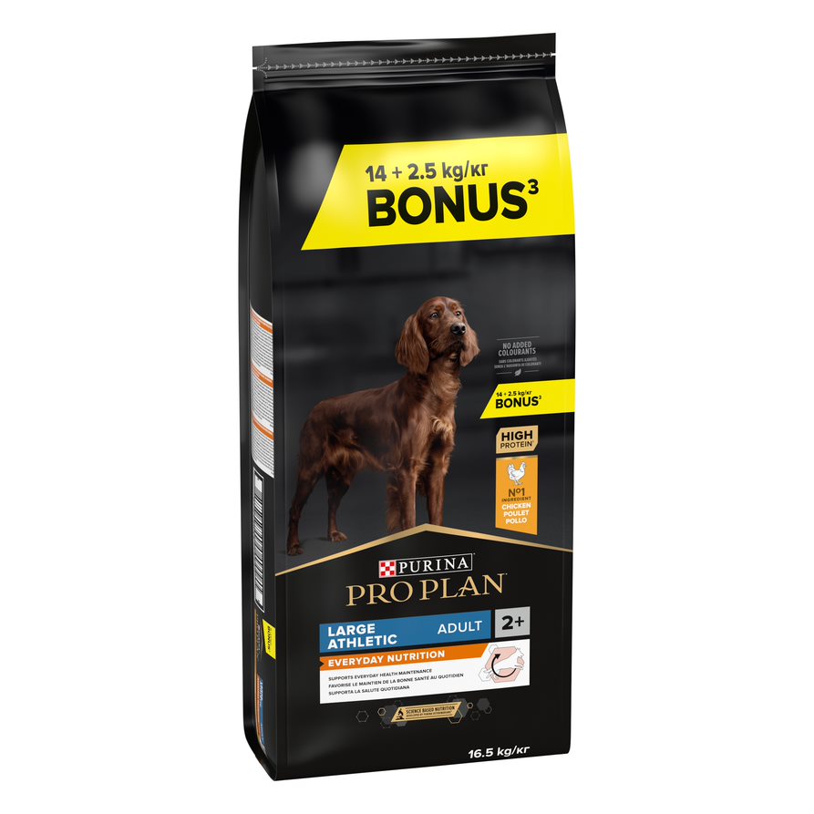 foto del prodotto 12 kg 2 kg 14 kg 2,5 kg purina pro plan crocchette per cane 14 2,5 kg large athletic adult everyday nutrition