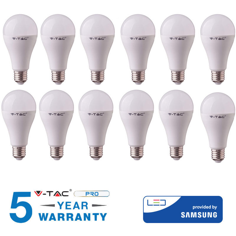 foto del prodotto 12 lampadine led 11w e27 v tac lampadina samsung luce naturale 100lm w a60 4000k